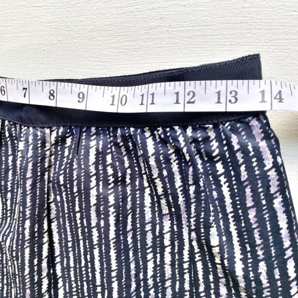 Loft Linen Blend Lightweight Lavender, Navy and White Mini Skirt - Picture 7 of 9